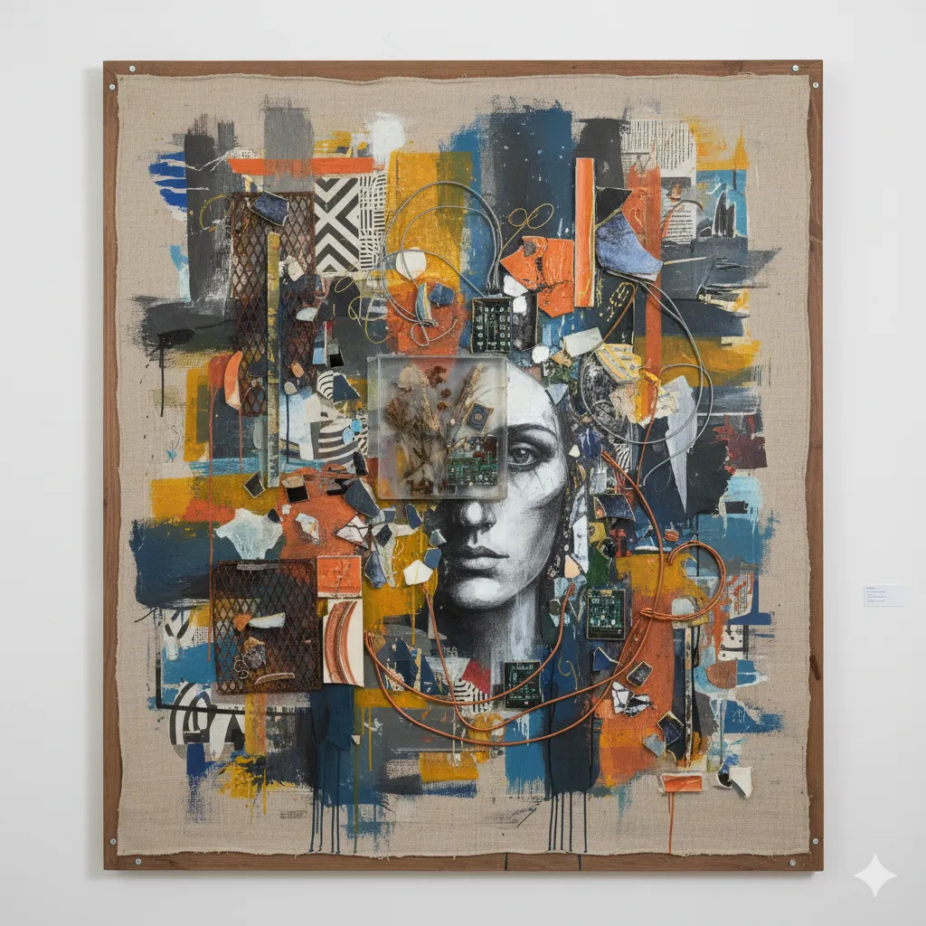 Contemporary mixed media artwork